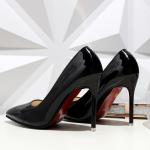Janbal 105mm Patent Leather Women'S Shoes Pointed Toe Nude Shoes