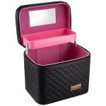 9.7*6.9*8.6in Women PU Makeup Train Case With Mirror