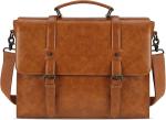 MENS MESSENGER BAG VINTAGE 15.6 INCH WATERPROOF LEATHER LAPTOP BRIEFCASE LARGE