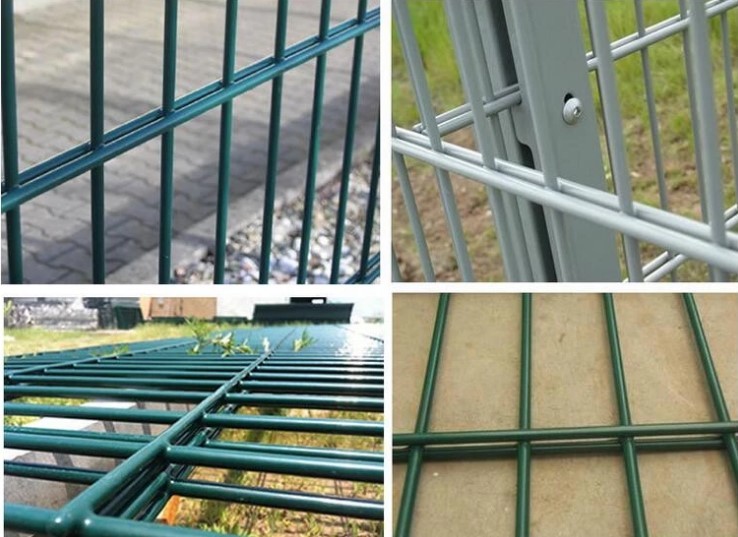 Galvanized And Pvc Coated 6/5/6 Double Wire Fence Horizontal