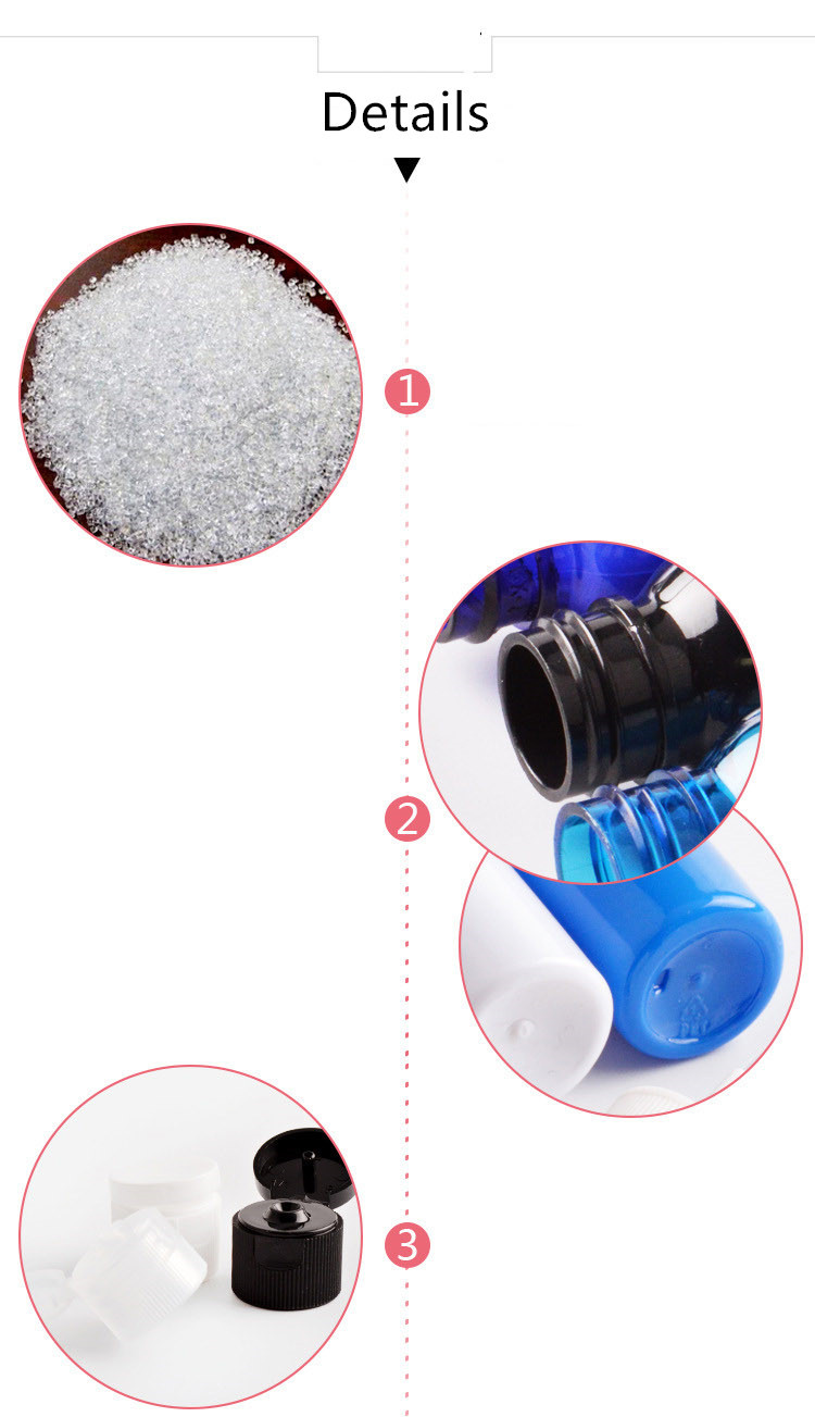 Round Small Plastic Cosmetic Bottles 30ml Capacity Pet Various Colors With Cap