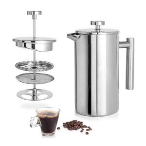 Wholesale 350ml Double Wall Stainless Steel Coffee Press Palm Restaurant French Press from china suppliers