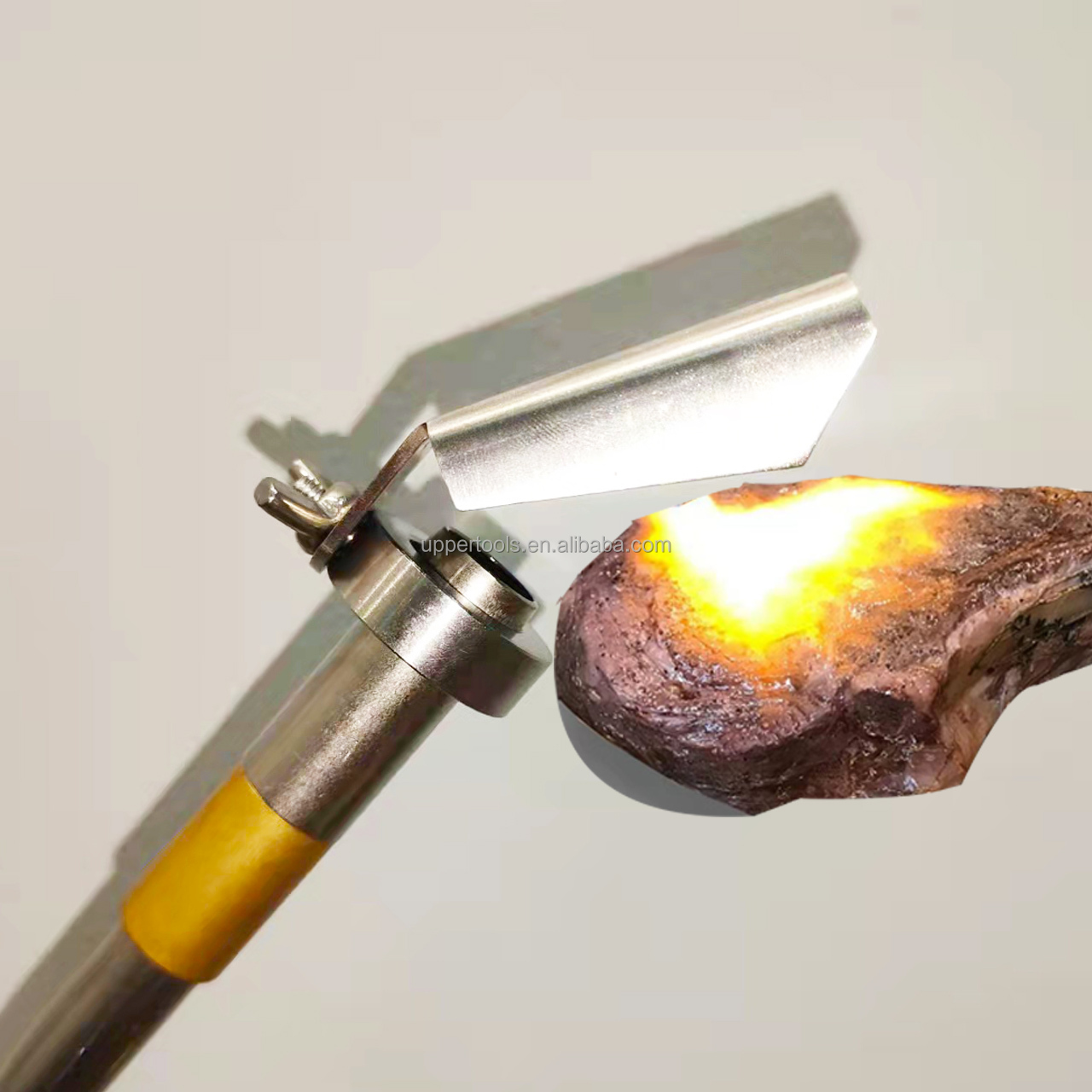 Outdoor Camping Kitchen Cooking Heating Torch with Propane MAPP Attachment in Silver