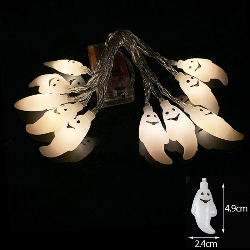 1.5m 10LED Eyeballs Pumpkin Ghost Skeletons Bat Spider LED String Festival Ornament Bar Home Party Decoration Halloween Light