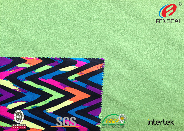 No Pill Fleece Lining Fabric With Tpu , Multi Colored Plush Fleece Fabric