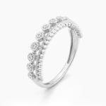 925 Sterling Silver CLASSIC Style Wholesales Stackable Women's Ring With Gold