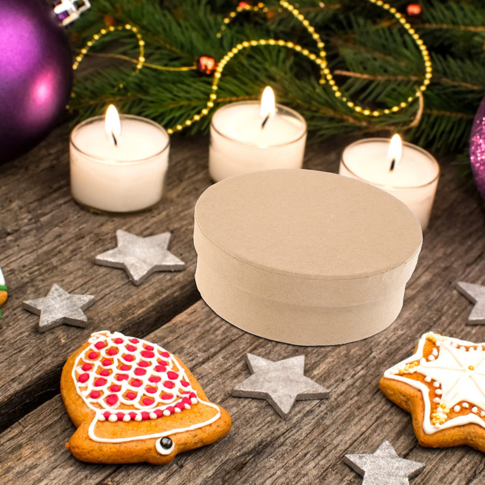 Round Paper Box Type Others for Custom Size Cake Biscuit Cookie Snack Candy Packaging