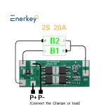 Enerkey 2S 20A 30A Li-ion Lithium Battery 18650 Charger PCB BMS Protection Board
