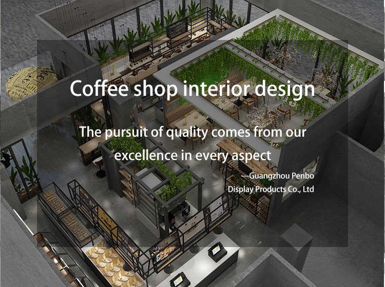 3mm MDF Coffee Shop Display EPE Cotton Packaging Coffee Shop Kiosk