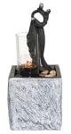 Rock Base Antique Copper Table Top Water Fountains With Lights , 15 inches
