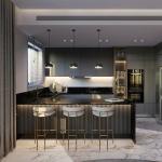 Luxury Island Solid Plywood Storage Full Kitchen Units Set Modern Cabinets