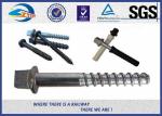 Stainless Steel / Brass Railroad Concrete Screw Spike Railway Fastening System