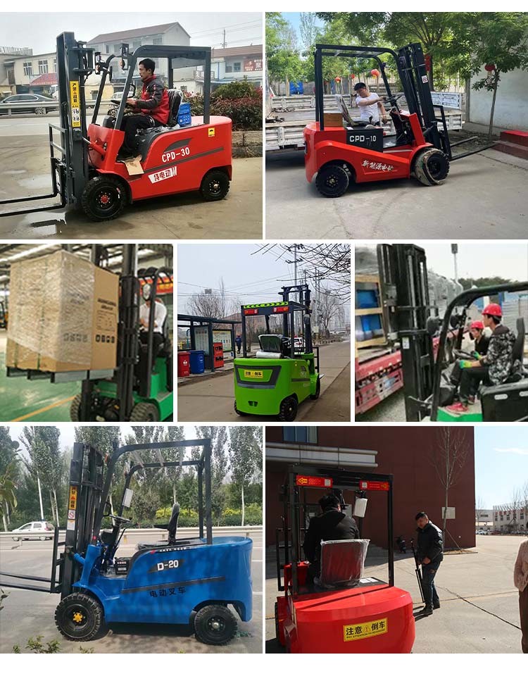 1.5T Electric Forklift Walking Forklift Stacker 4 Wheel Small Lithium Pallet Stacker