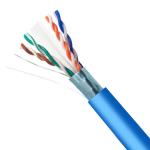 1Gbps FTP CAT6 Cable Blue 1000FT 23AWG Solid Bare Copper Network Cable