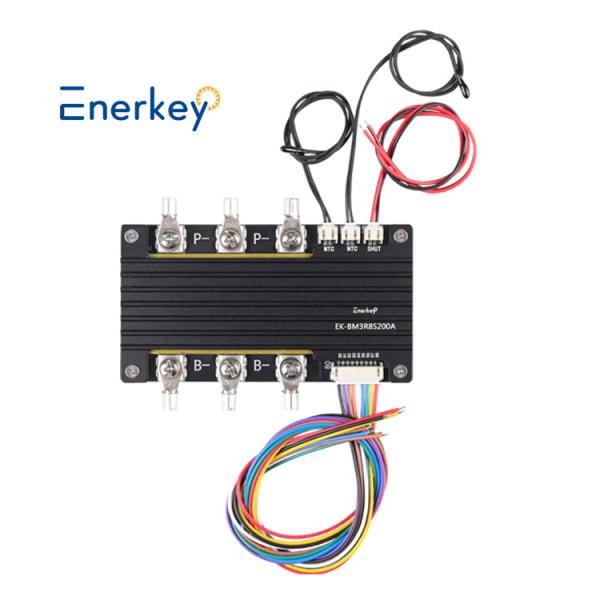 Enerkey 3.7V Li-ion Lifepo4 7S 24V 200A BMS Common Port with Balance Temperature