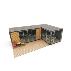 Wholesale Steel Frame Galvanized Steel Bending 180g Simple Prefab Log Cabins Wooden Small House Portable Cabins with 20ft or 40ft Size from china suppliers