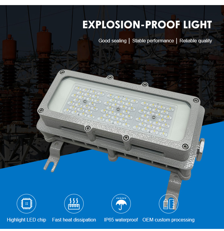 Ip66 Atex Approved Led Lighting 50w Explosion Proof Floodlight