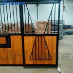 Equine Bamboo Temporary Horse Stalls Pine Carbonized Boxes Sliding Door Painted