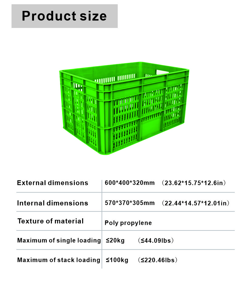 1 Meter Plastic Crate for Solid Plastic Mushroom Crates Customized Volume and Samples
