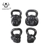 Crossfit Powder Painting Cast Iron Skull Kettlebell / Competition Power Training