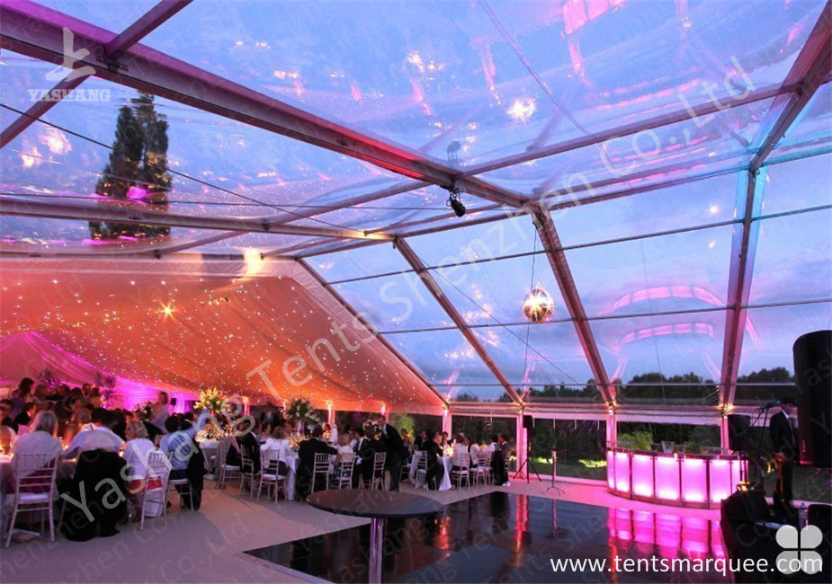 Grassland Clear PVC Fabric Cover Aluminum Profile Luxury Wedding Tents Buildings