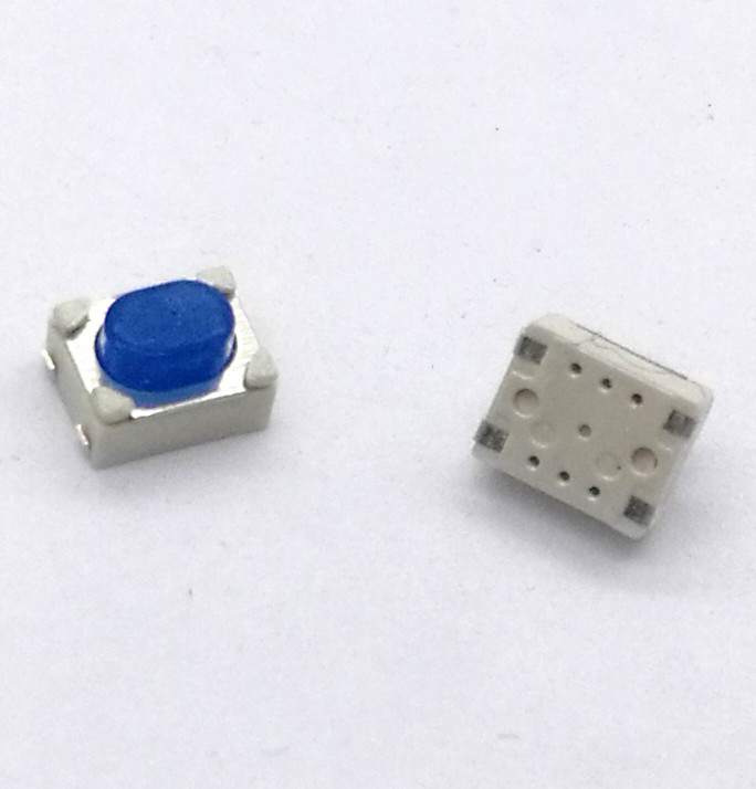 Tact switch with soft silicon stem used for auto remote cotrol SMD surface mount terminal 4 PINS with silver plate