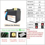 OEM CCA 180 Lithium Starting Battery 12V 3Ah Plastic Case