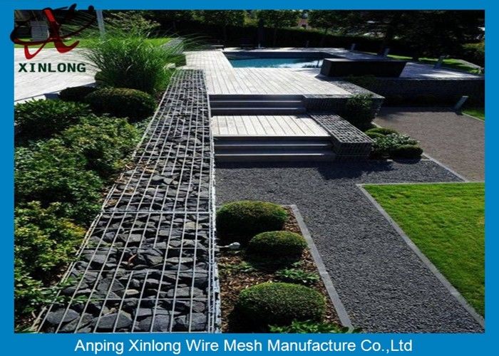 Galvanized Surface Gabion Retaining Wall Gabion Basket Easy Install