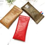 Soft Sunglasses Pouch Storage Squeeze PU Leather Eyeglass Gadgets case