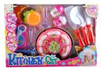 Plastic Childrens Toy Kitchen Sets Mini Pizza Cake Pretend Cooking Toys 21 Pcs