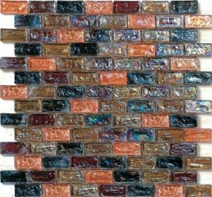 Wholesale Rectangle dark color sereis water waving glass mosaic tile for spa room from china suppliers