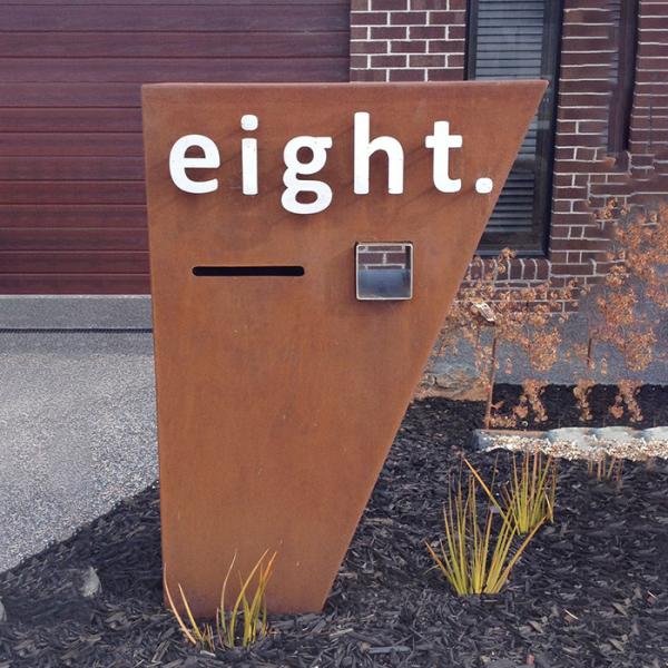 Outdoor Front Decoration Letterbox Boxes Corten Steel Garden Art Sculpture