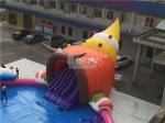 Giant Outdoor Inflatable Water Park , Custom Children Octopus Water Slide