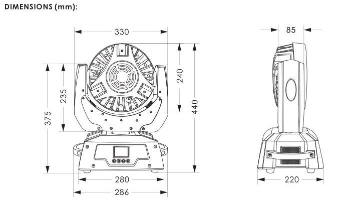 36x10w Led Moving Head Light Party Dj Stage Lighting With 36 Multichip 10W LED Sources