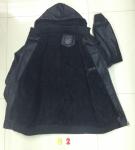 02 Men's black pu jacket coat stock