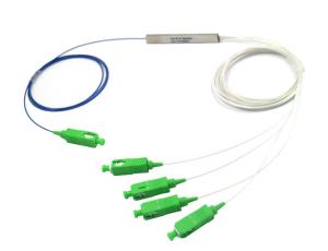 Wholesale FTTH Fiber Optic PLC Splitter 1x4 Mini Steel Tube 0.9mm Optical Fiber Splitter PLC from china suppliers