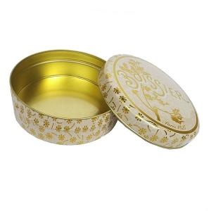 Wholesale 0.23mm Gold Tin Round Tin Box Small Metal Containers with Lids Tin Packaging from china suppliers