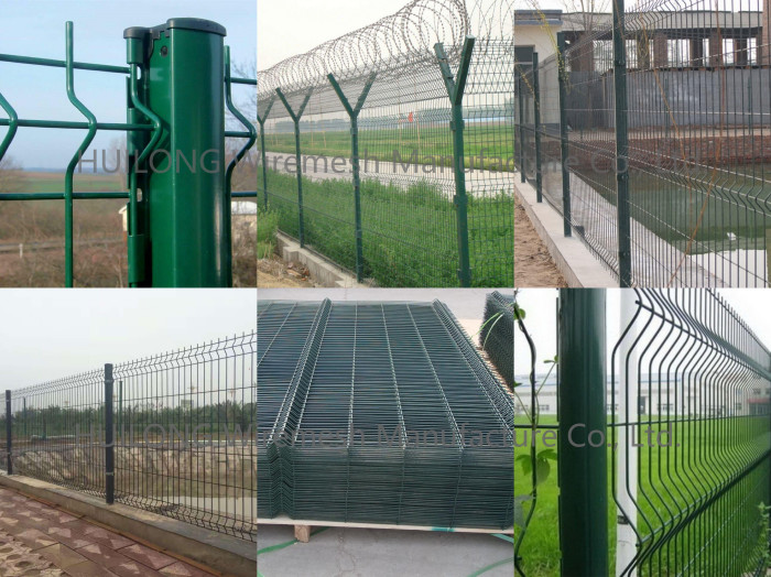School Site 3D Welded Mesh Fence , 55x100mm Mesh Security Fencing
