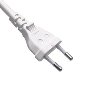 Wholesale White European Power Cord Voltage Rating VDE 2 PIN Plug 2.5A 250V 1.7m from china suppliers