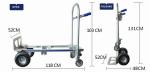 Big Wheel Trolleys Heavy Duty Truck Aluminum Hand Trolley