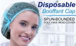 V101 Disposable Non-Woven PP Strip Bouffant Hairnet Clip Mob Cap for OEM