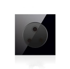 Wholesale Type 86 Concealed Crystal Tempered Glass 15A Round Wall Socket High Power from china suppliers
