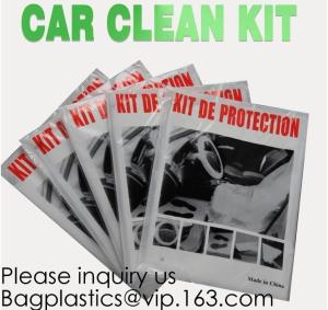 Wholesale Disposable Car Interior Protection Set, seat, hand brake, gear stick, steering wheel protective, car foot mat from china suppliers