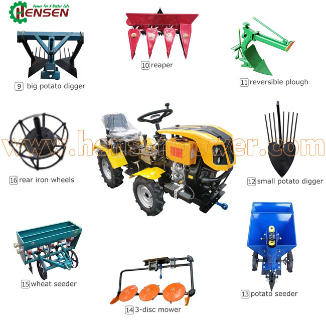 Synchro 4x4 Diesel Tractor Farm Multi Purpose Mini Tractor OEM