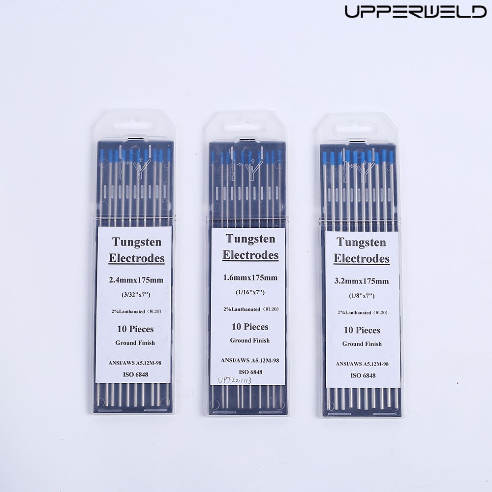 10pcs WL 20 2% Lanthanated Tungsten Blue 175mm 1.6mm Electrode Package for Tig Welding