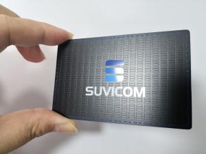 Wholesale Customized Stainless Steel Matte Black Metal Business Member Card With Color Painted Logo from china suppliers