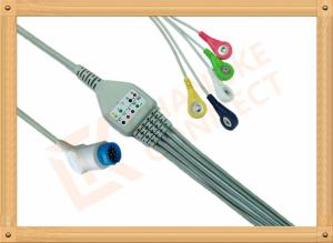 Wholesale Philips 12 Pin Snap IEC ECG Patient Cable 5 Leads Copper Conductor Material from china suppliers
