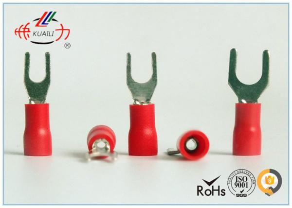 SV1.25 red series Copper Fork Insulated Electrical Wire Crimp Terminals spade