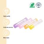 3.5g Plastic Transparent cylindrical Frosted bottle with Purple/pink/yellow