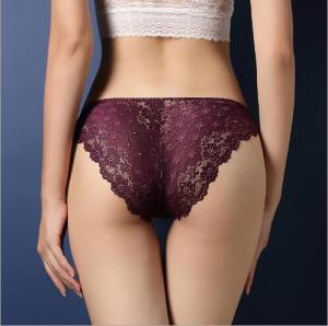 Wholesale N3004 Factory Wholesale Women Luxury Sheer Lace Low Waist Underwear from china suppliers